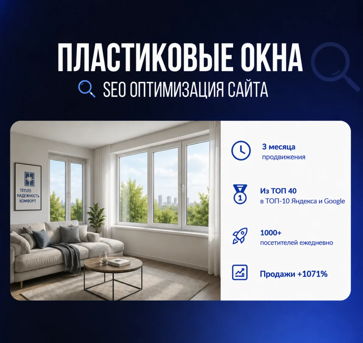 SEO-продвижение сайта — Пластиковые окна